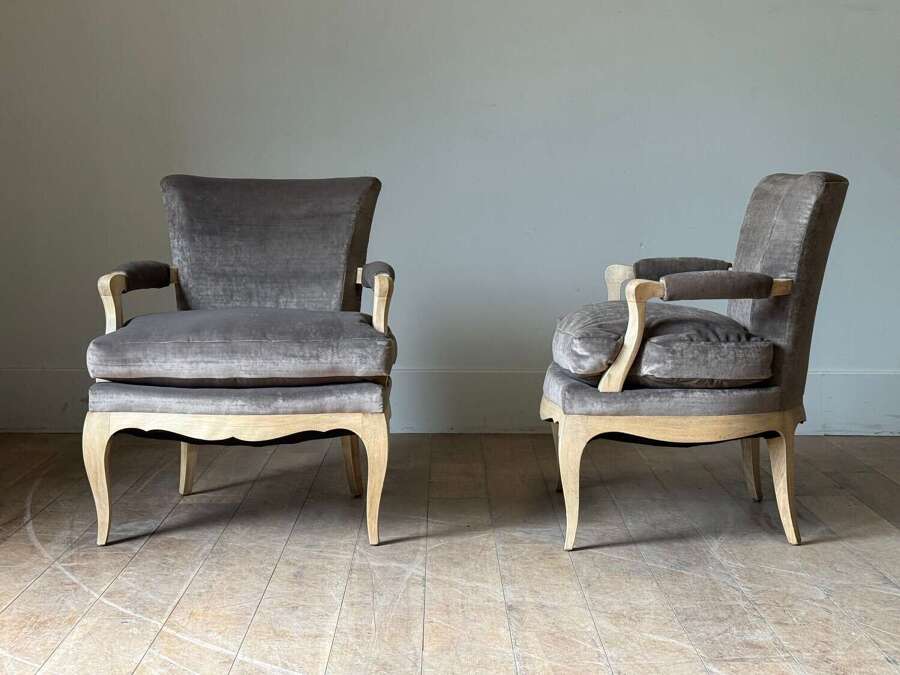 C1930 A Pair of French Feauteille Armchairs