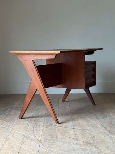 C1960 A Stylish Italian Teak Desk