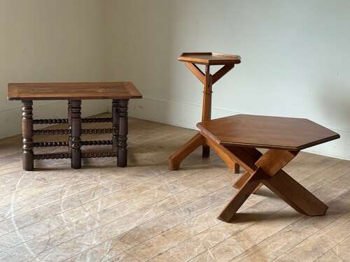 C1950 A French Oak Occasional Table Attributed to Dudouyt