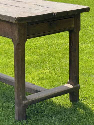 C1760 A Wonderful French Gnarley Oak Chateau Kitchen Table