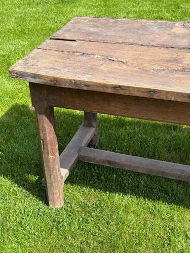C1760 A Wonderful French Gnarley Oak Chateau Kitchen Table