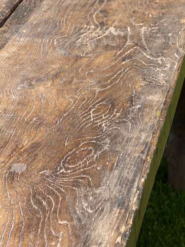 C1760 A Wonderful French Gnarley Oak Chateau Kitchen Table