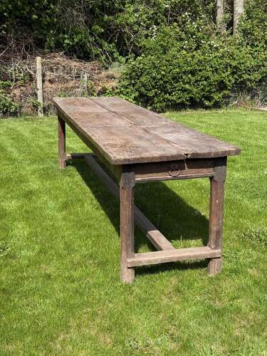 C1760 A Wonderful French Gnarley Oak Chateau Kitchen Table