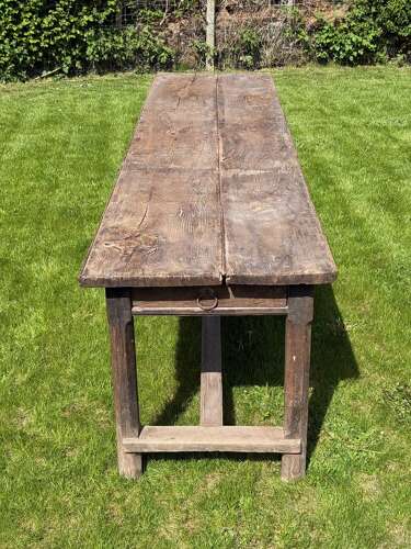 C1760 A Wonderful French Gnarley Oak Chateau Kitchen Table