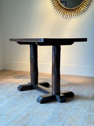 C1950 A Midcentury Rustic Spanish Console in Mixed Solid Woods