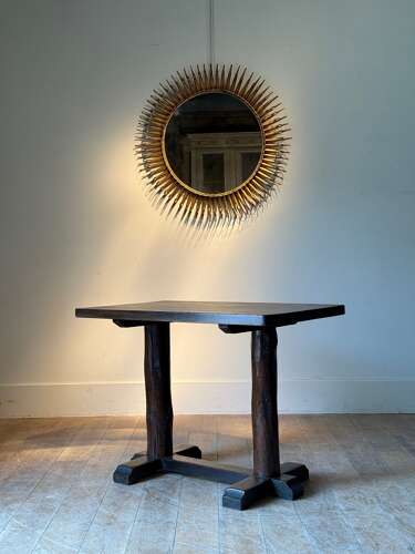 C1950 A Midcentury Rustic Spanish Console in Mixed Solid Woods