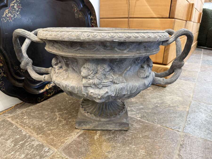 C1880 A Wonderful Lead Planter After The Warwick Vase