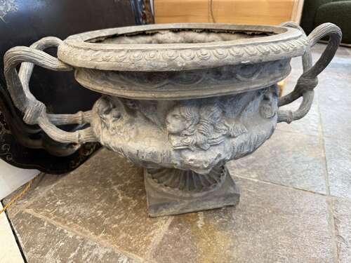C1880 A Wonderful Lead Planter After The Warwick Vase