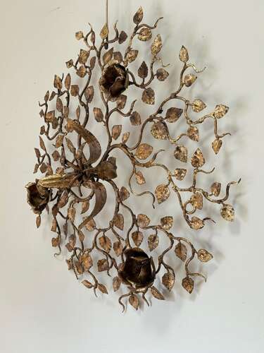 C1960 A Spanish Gilt Iron Twig Chandelier