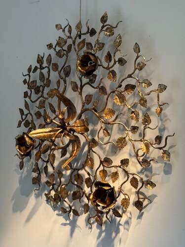 C1960 A Spanish Gilt Iron Twig Chandelier