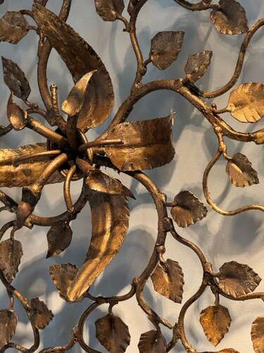 C1960 A Spanish Gilt Iron Twig Chandelier