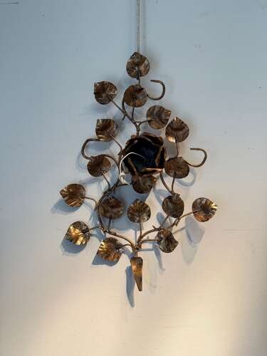 C1960 A Spanish Gilt Iron Pair of Twig Wall Sconces