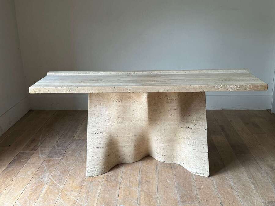 C1970 A Rare Spanish Travertine Console Table