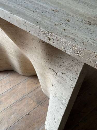 C1970 A Rare Spanish Travertine Console Table
