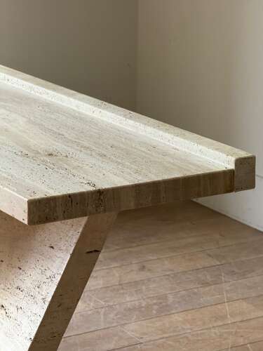 C1970 A Rare Spanish Travertine Console Table