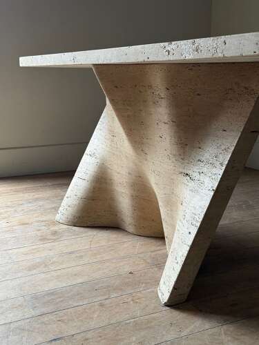 C1970 A Rare Spanish Travertine Console Table
