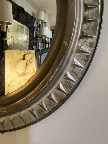 C1950 A French Silvered Stylised Sunburst Mirror