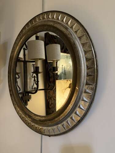 C1950 A French Silvered Stylised Sunburst Mirror