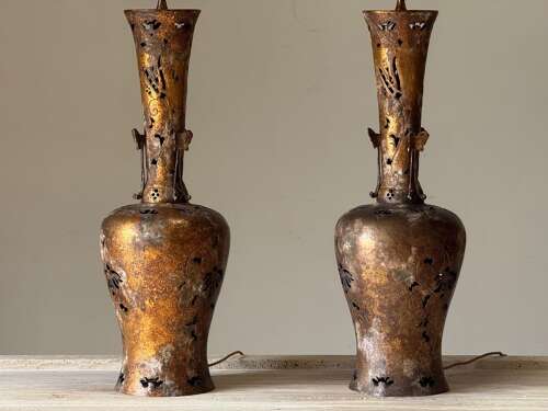 C1960 A Pair of Spanish Table Lamps in the Chinese Style