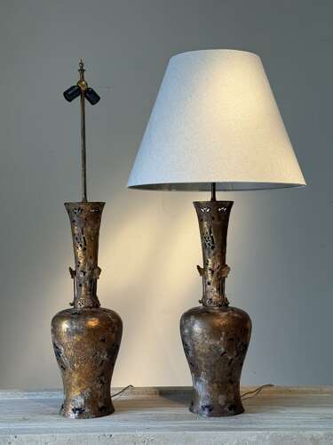 C1960 A Pair of Spanish Table Lamps in the Chinese Style
