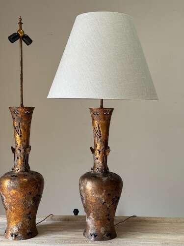 C1960 A Pair of Spanish Table Lamps in the Chinese Style