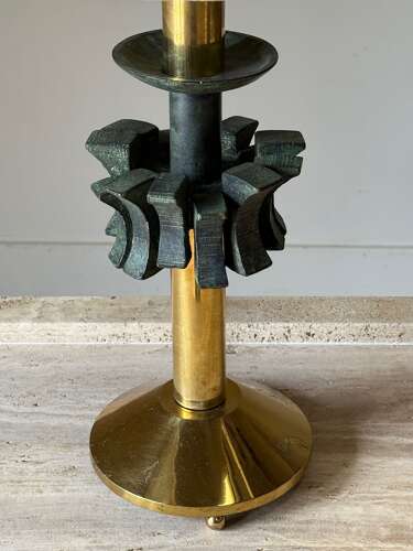 C1960 A Pair of Spanish Brass & Bronze Table Lamps