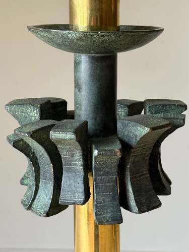 C1960 A Pair of Spanish Brass & Bronze Table Lamps