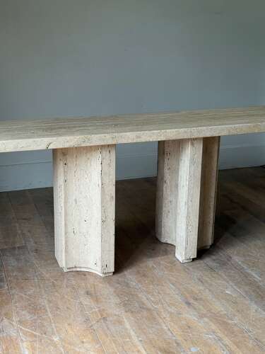 C1970 A Stylish German Travertine Stone Console Table