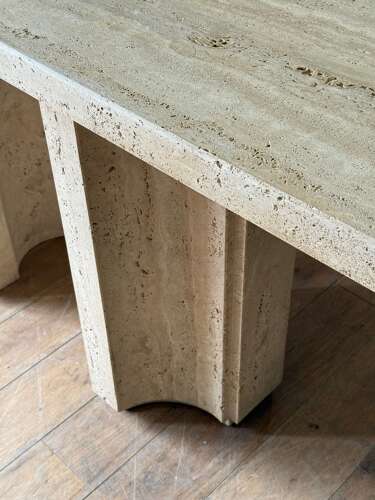 C1970 A Stylish German Travertine Stone Console Table