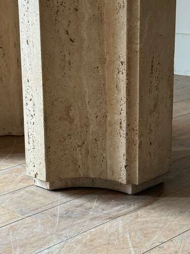 C1970 A Stylish German Travertine Stone Console Table