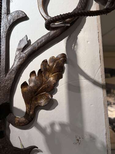 C1950 A Pair of Large French Iron Gilt Wall Sconces