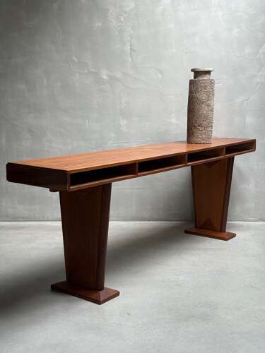 C1960 A Stylish Spanish Console Table in Mahogany