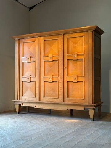C1940 A Wonderful French Oak Armoire by Guillerme & Chambron