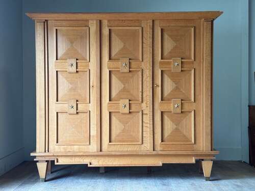 C1940 A Wonderful French Oak Armoire by Guillerme & Chambron