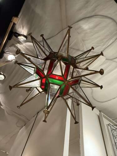 C1930 A Large French Star Pendant Ceiling Light