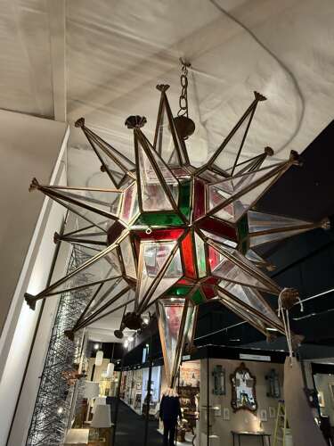 C1930 A Large French Star Pendant Ceiling Light