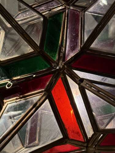 C1930 A Large French Star Pendant Ceiling Light