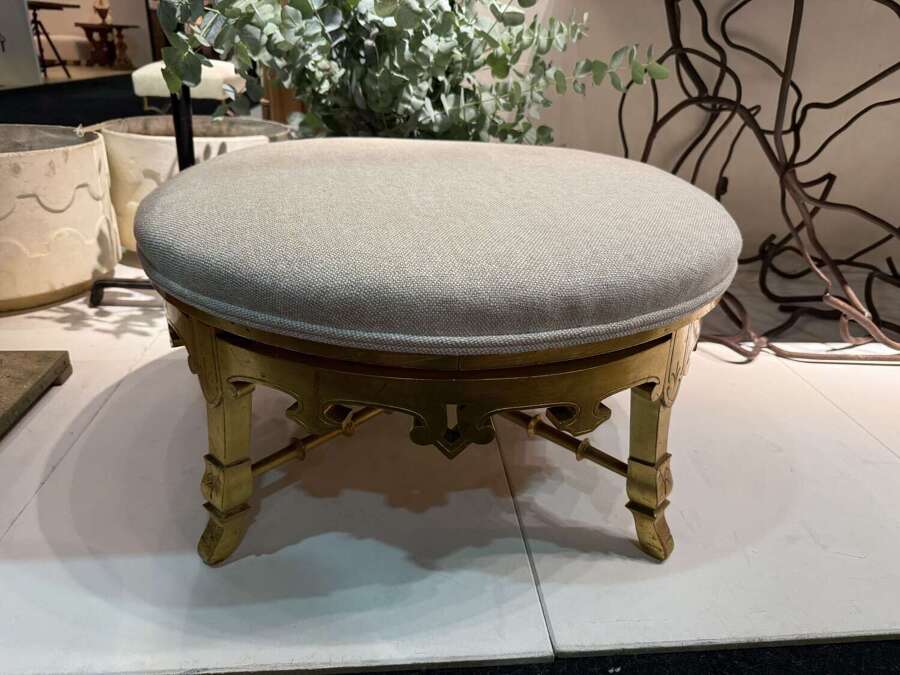 C1860 A Wonderful French Napoleon 3rd Gilt Wood Stool