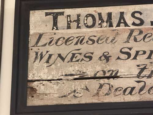 C1930 A Fun Painted Shop Sign on Wood - Original Paint