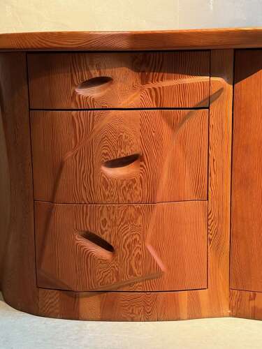 C1970s An Exceptional Sculptural Anthroposophical Pine Sideboard.