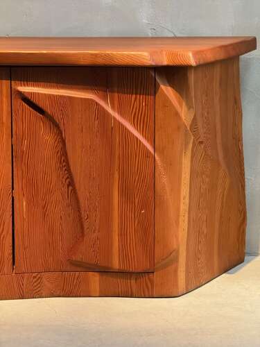 C1970s An Exceptional Sculptural Anthroposophical Pine Sideboard.