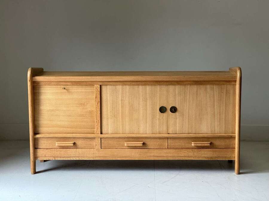 C1950 A Stylish Mid Century French Oak Enfilade or Sideboard
