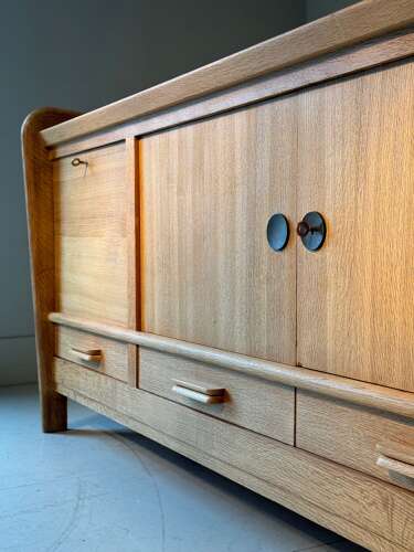 C1950 A Stylish Mid Century French Oak Enfilade or Sideboard