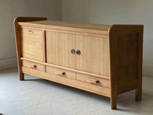 C1950 A Stylish Mid Century French Oak Enfilade or Sideboard