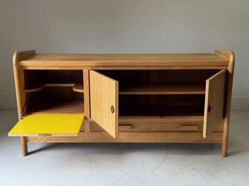 C1950 A Stylish Mid Century French Oak Enfilade or Sideboard