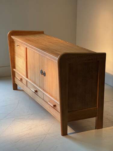 C1950 A Stylish Mid Century French Oak Enfilade or Sideboard