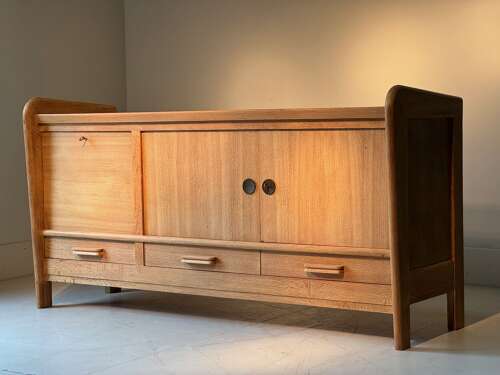 C1950 A Stylish Mid Century French Oak Enfilade or Sideboard