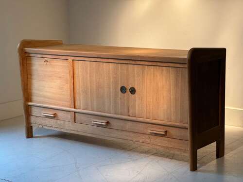 C1950 A Stylish Mid Century French Oak Enfilade or Sideboard