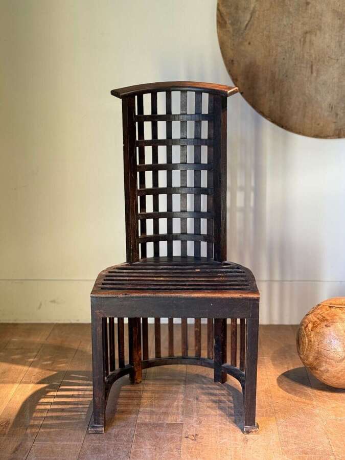 C1930 An English Arts & Crafts Inspired High Back Chair