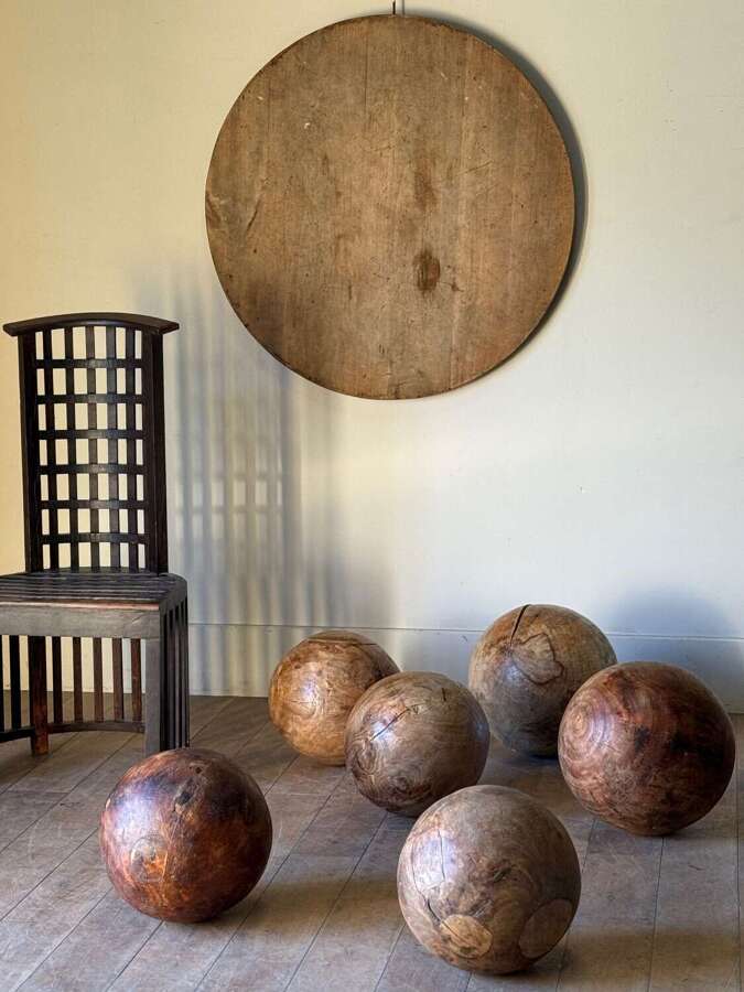 C1850 A Circular Decorative Wooden Disc - Great Patina